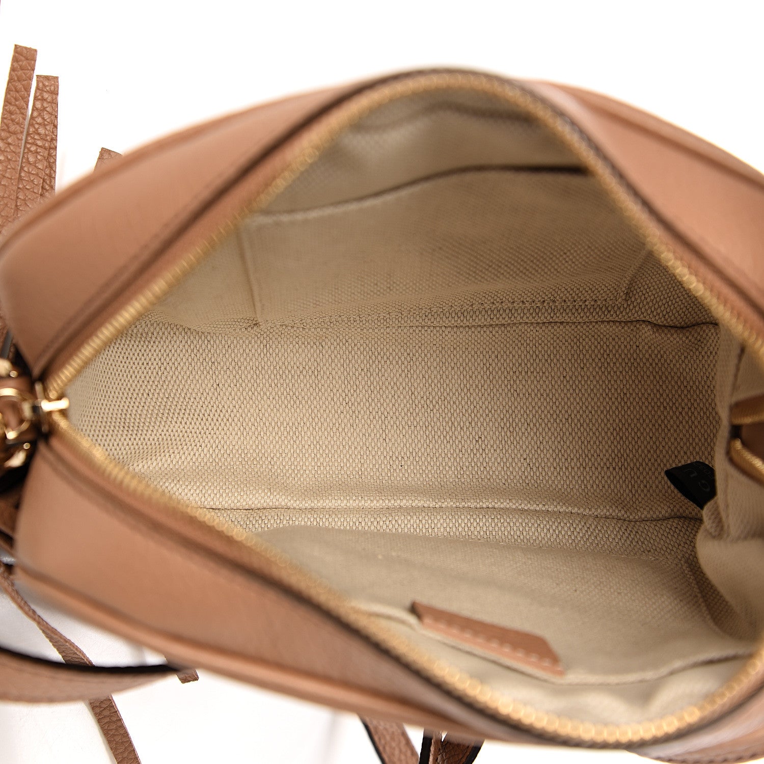 Gucci Pebbled Calfskin Small Soho Disco Bag Camelia 4 of 9