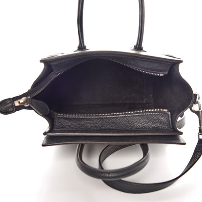 Celine Drummed Calfskin Nano Luggage Black 7 of 9