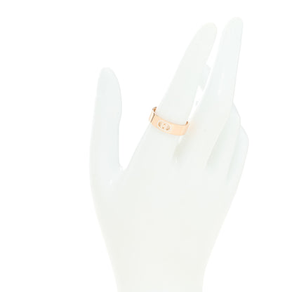 Hermes 18K Rose Gold Diamond PM H D'Ancre Ring 56 7.5 2 of 5