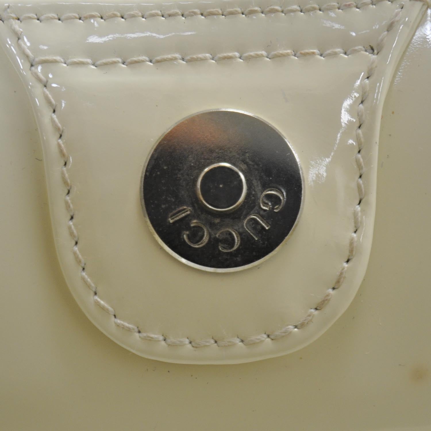 Gucci Patent Small GG Handbag Ivory 9 of 9