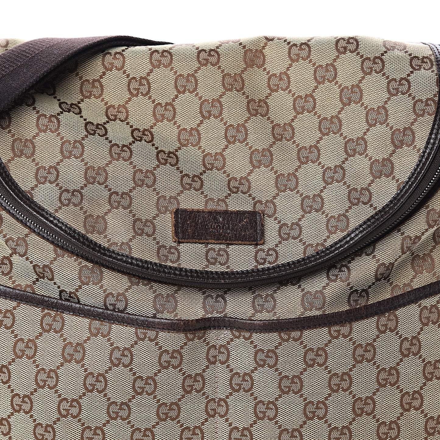 Monogram Natural Pigskin Large Diaper Bag Beige Ebony Cocoa Dark Chocolate