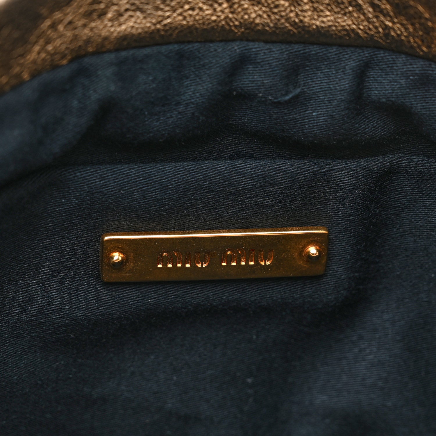 Miu Miu Metallic Nappa Matelasse Clutch Gold 6 of 6