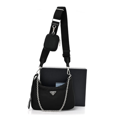 Prada Re-Nylon Saffiano Re-Edition 2005 Shoulder Bag Black 10 of 10