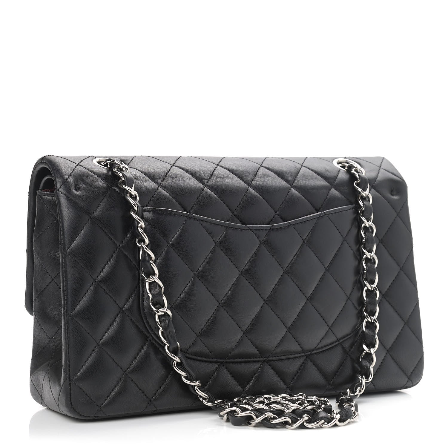 Chanel Lambskin Quilted Medium Double Flap Black 3 of 12