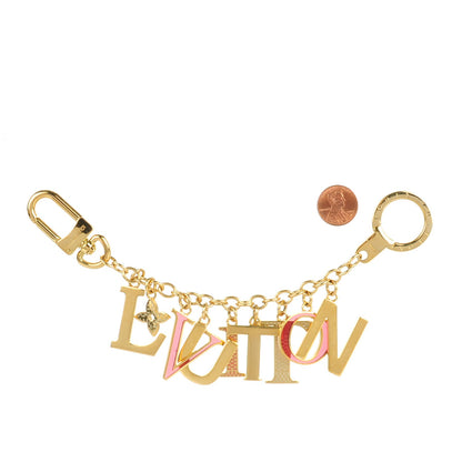 Louis Vuitton LV Tag Bag Charm Gold 2 of 5