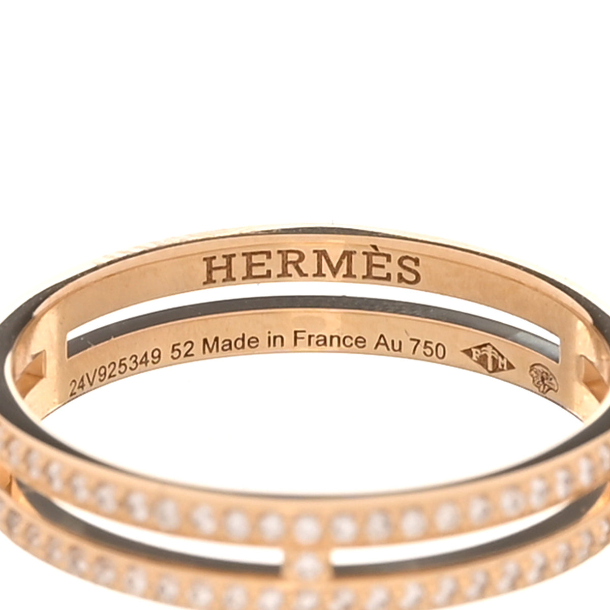 18K Rose Gold Diamond Ariane Wedding Band Ring 52 6