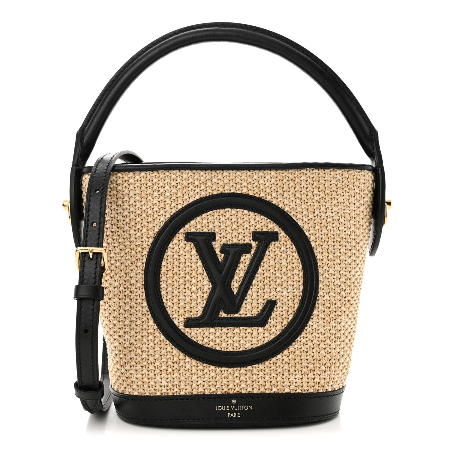 Louis Vuitton Raffia Petit Bucket Black 1 of 11