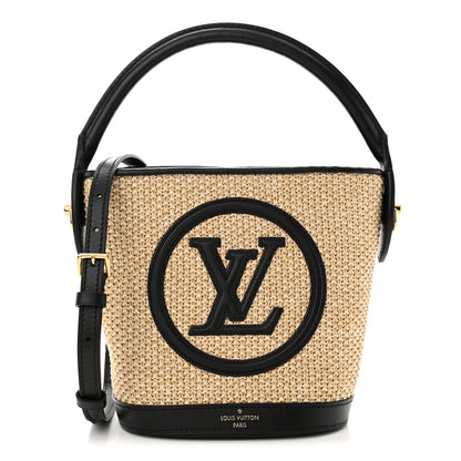 Louis Vuitton Raffia Petit Bucket Black 1 of 11