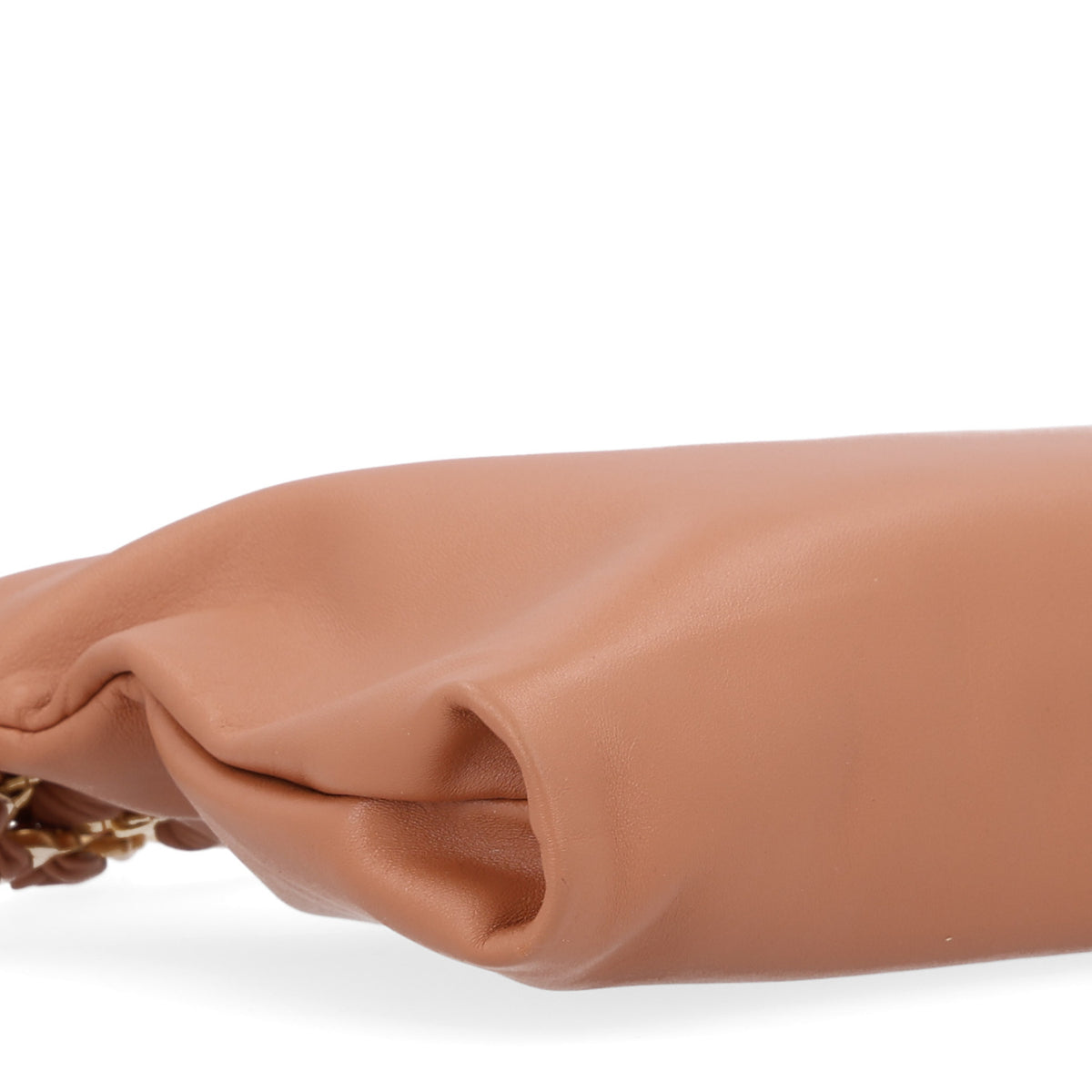 Lambskin Medium CC Pouch With Handle Brown