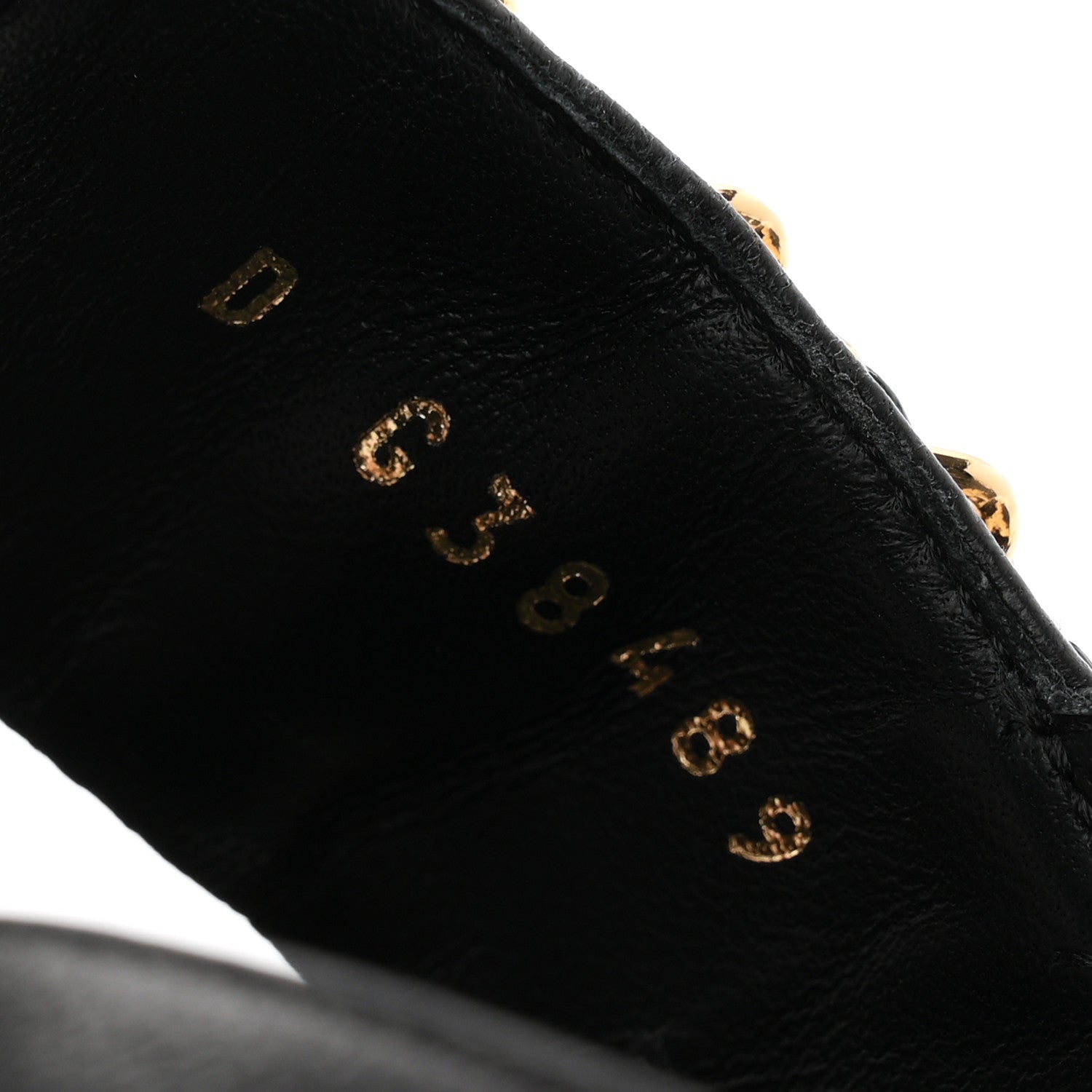 Chanel Lambskin Cork Chain Sandals 38 Black 9 of 9