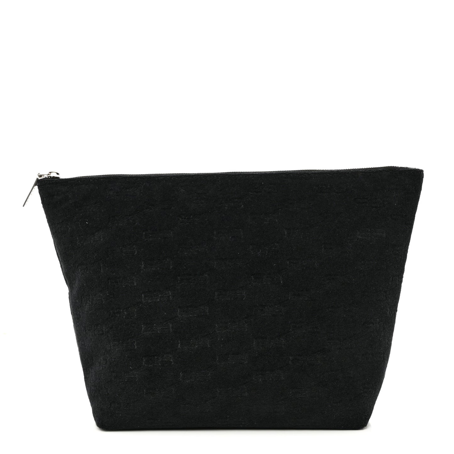 Sponge Fabric BB Monogram Medium Jumbo Pouch Black