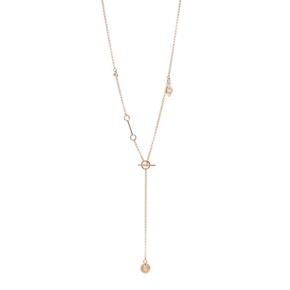 Hermes 18K Rose Gold Diamond Gambade Necklace 1 of 6