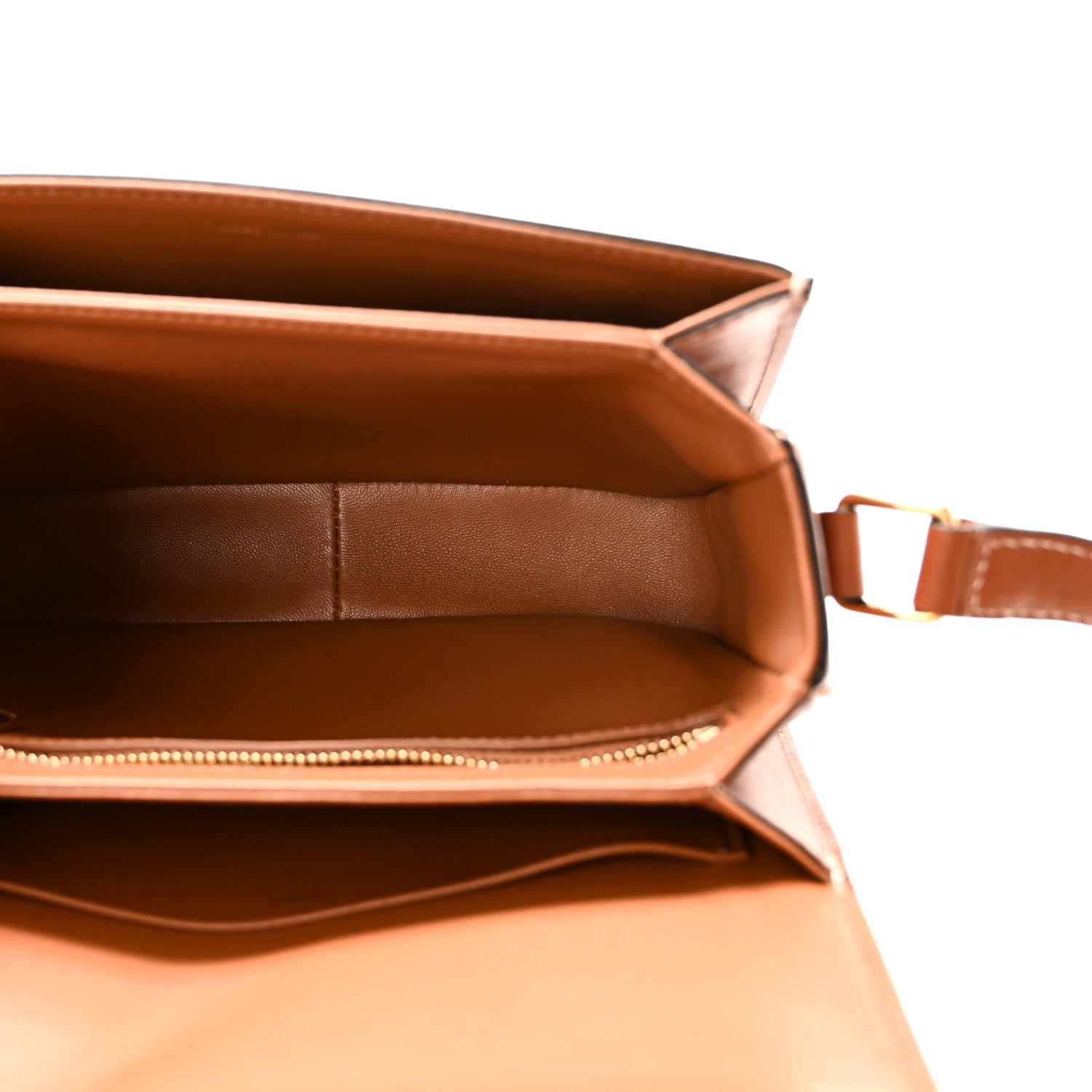 Celine Calfskin Triomphe Canvas Teen Triomphe Bag Tan 5 of 11