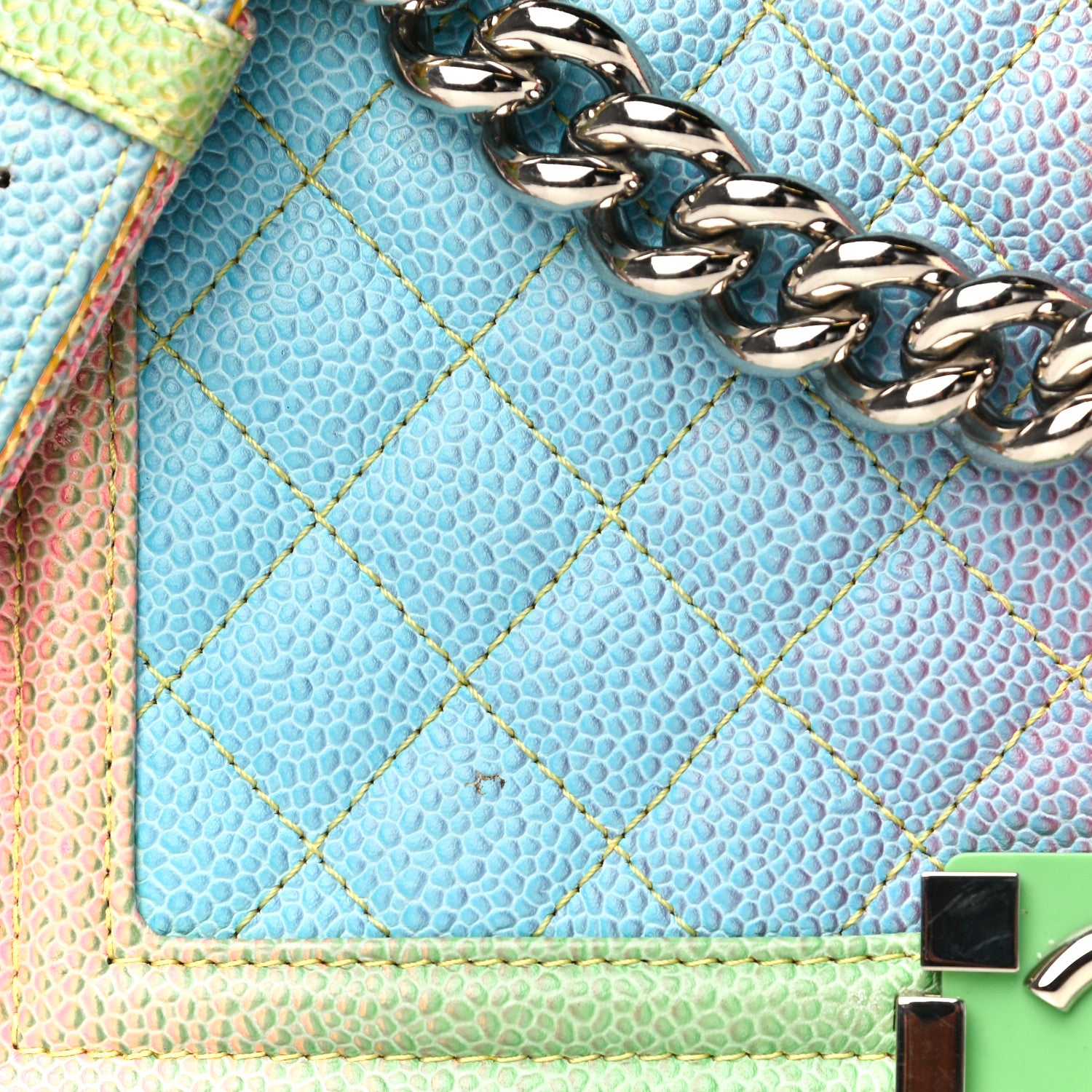 Chanel Caviar Quilted Medium Cuba Rainbow Boy Flap Multicolor 20 of 20