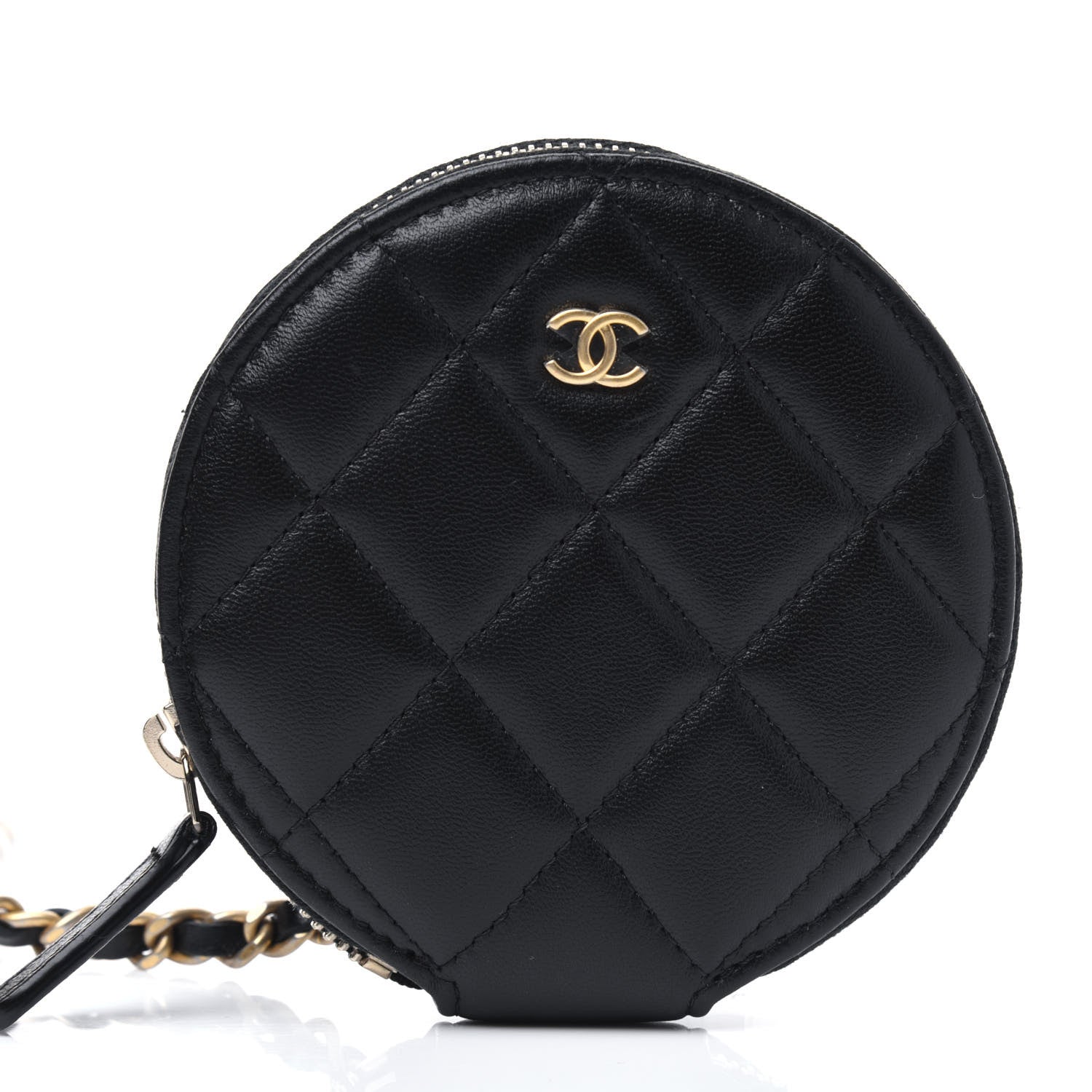 Chanel Pearl Lambskin Pearl Crown CC Wristlet Multi Pouches Black 14 of 16