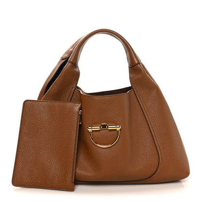 Gucci Grained Calfskin Softbit Maxi Shoulder Bag Brown 3 of 10