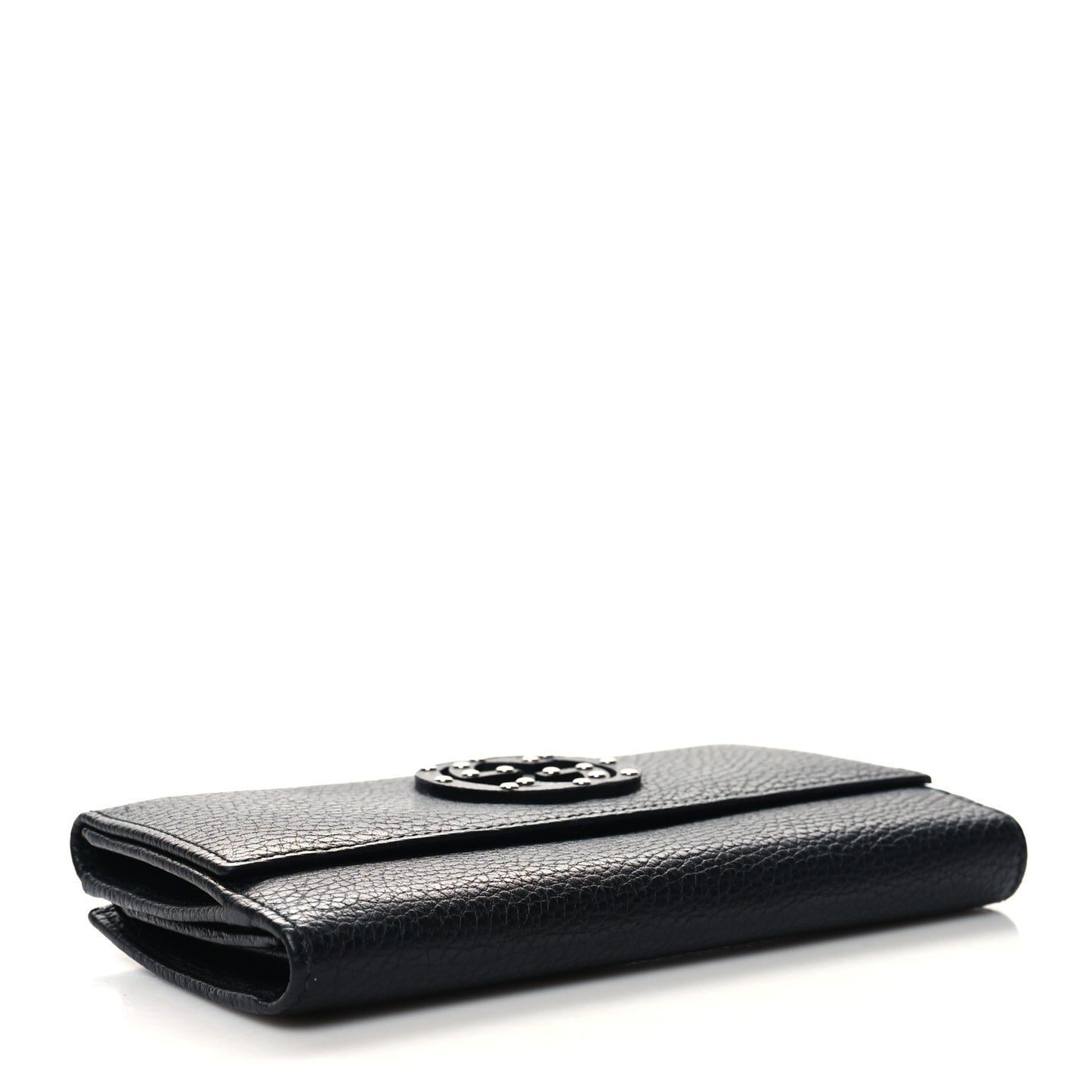 Calfskin Studded Soho Continental Wallet Black