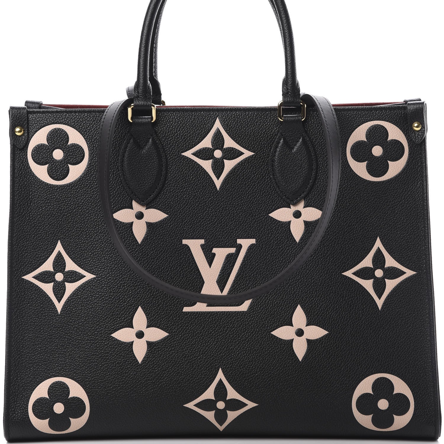 Louis Vuitton Empreinte Monogram Giant Onthego MM Black Beige 9 of 11