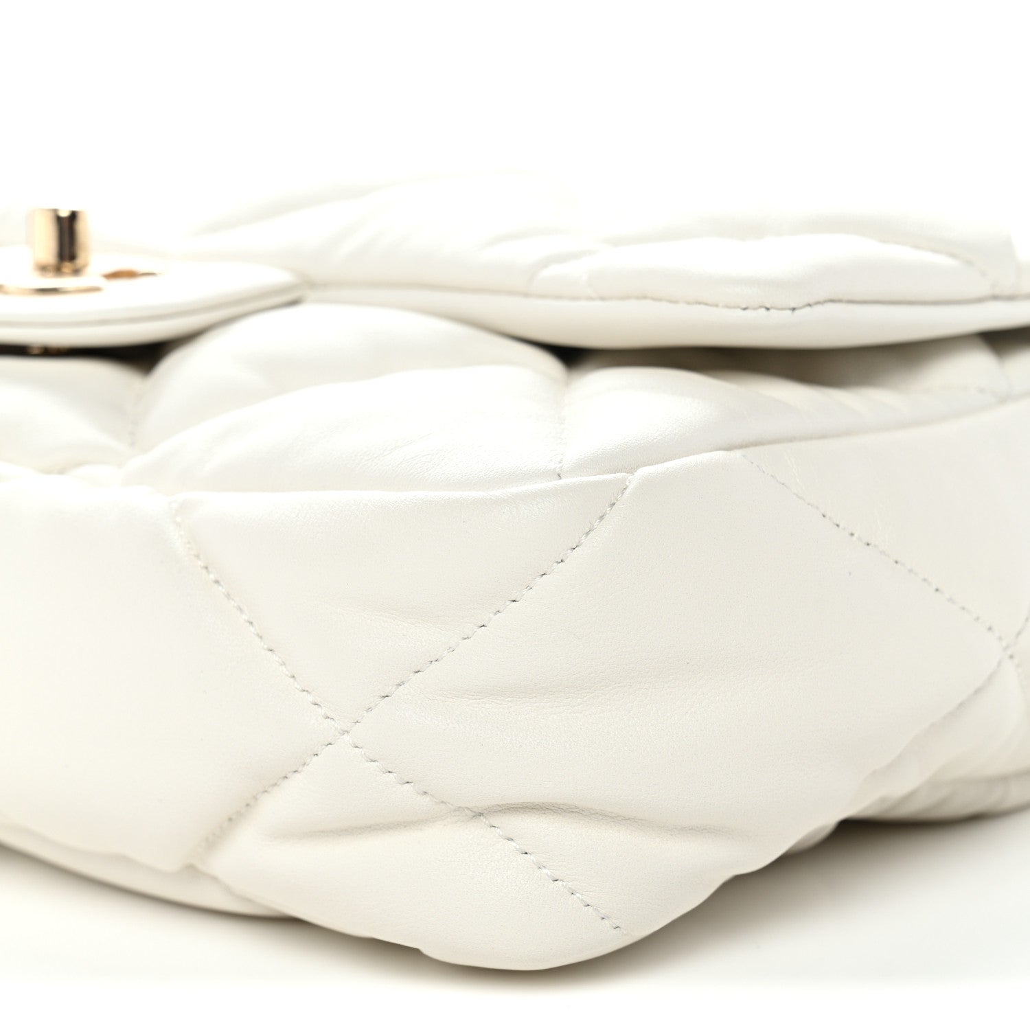 Chanel Calfskin Quilted Medium Bubbly Flap White 11 of 11