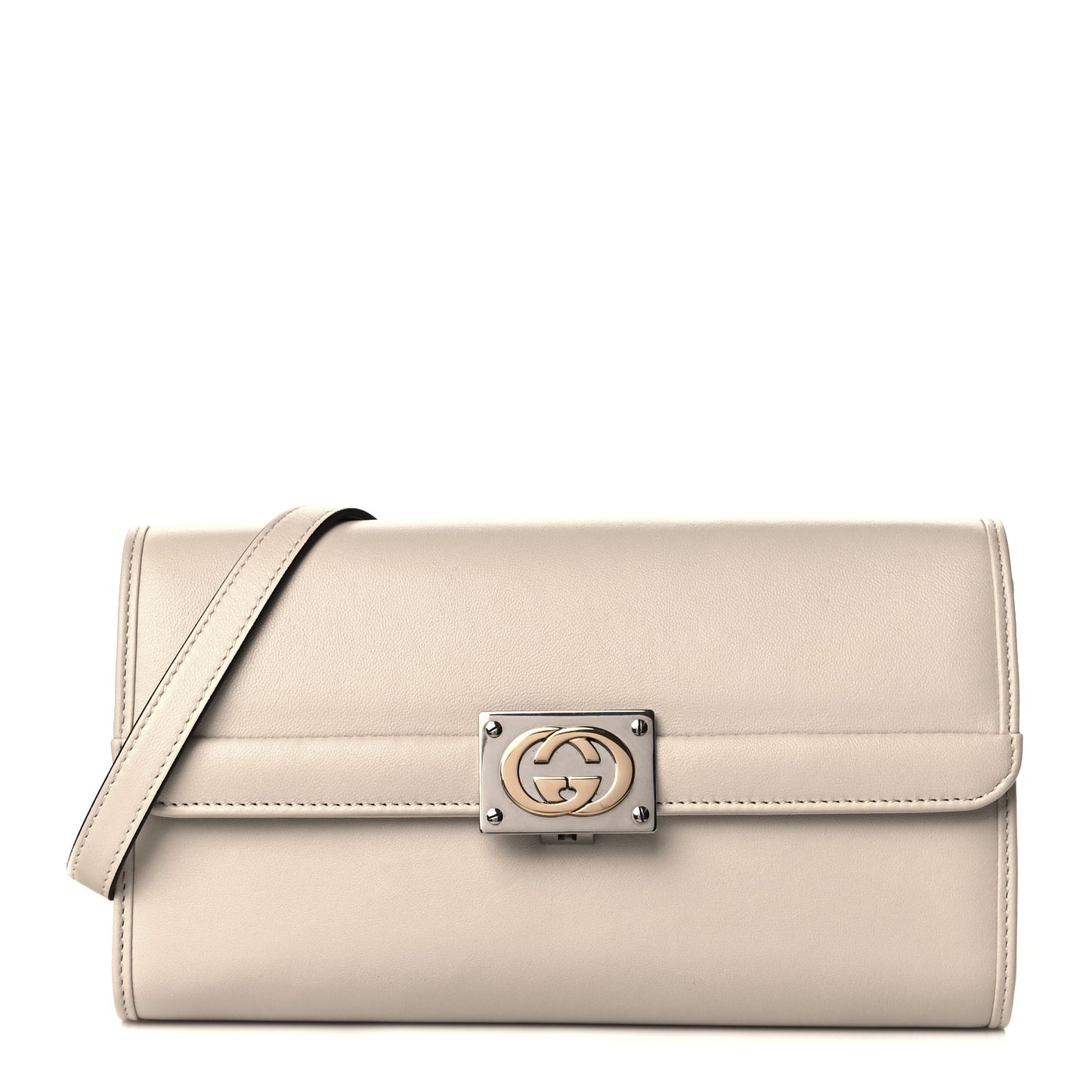 Lambskin Linea Matisse Shoulder Bag Mystic White