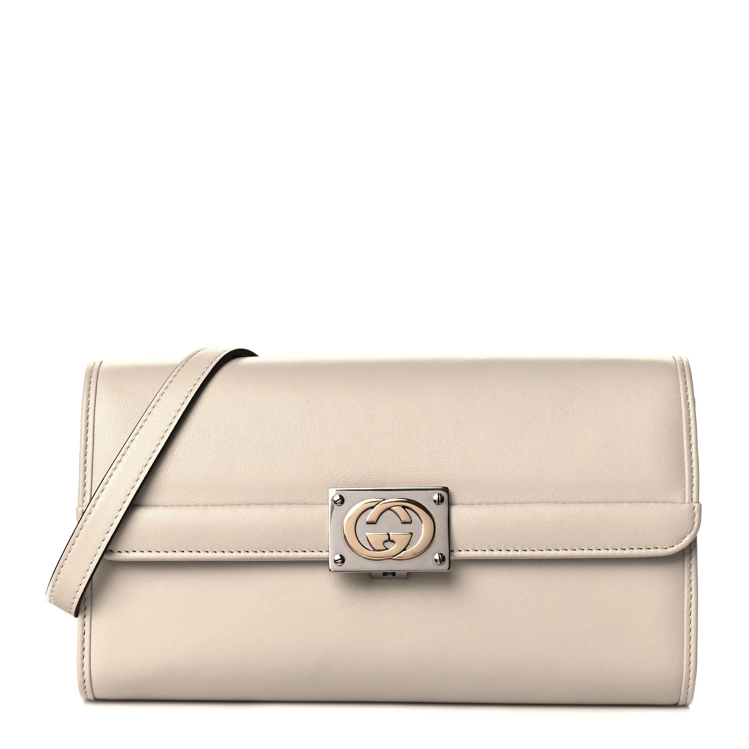 Gucci Lambskin Linea Matisse Shoulder Bag Mystic White 1 of 11