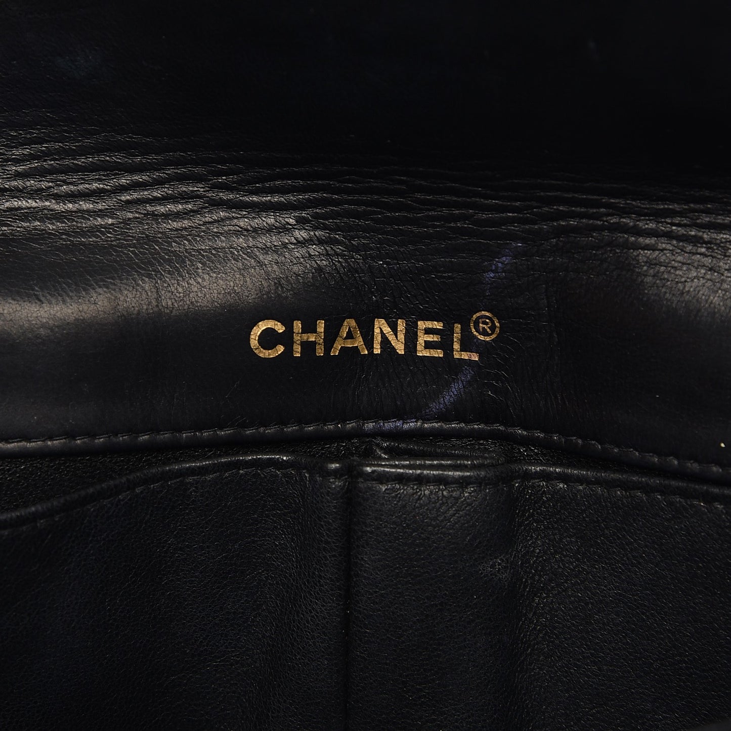 Lambskin Quilted East West Chocolate Bar Flap Black