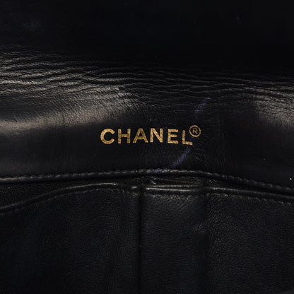 Chanel Lambskin Quilted East West Chocolate Bar Flap Black 6 of 13