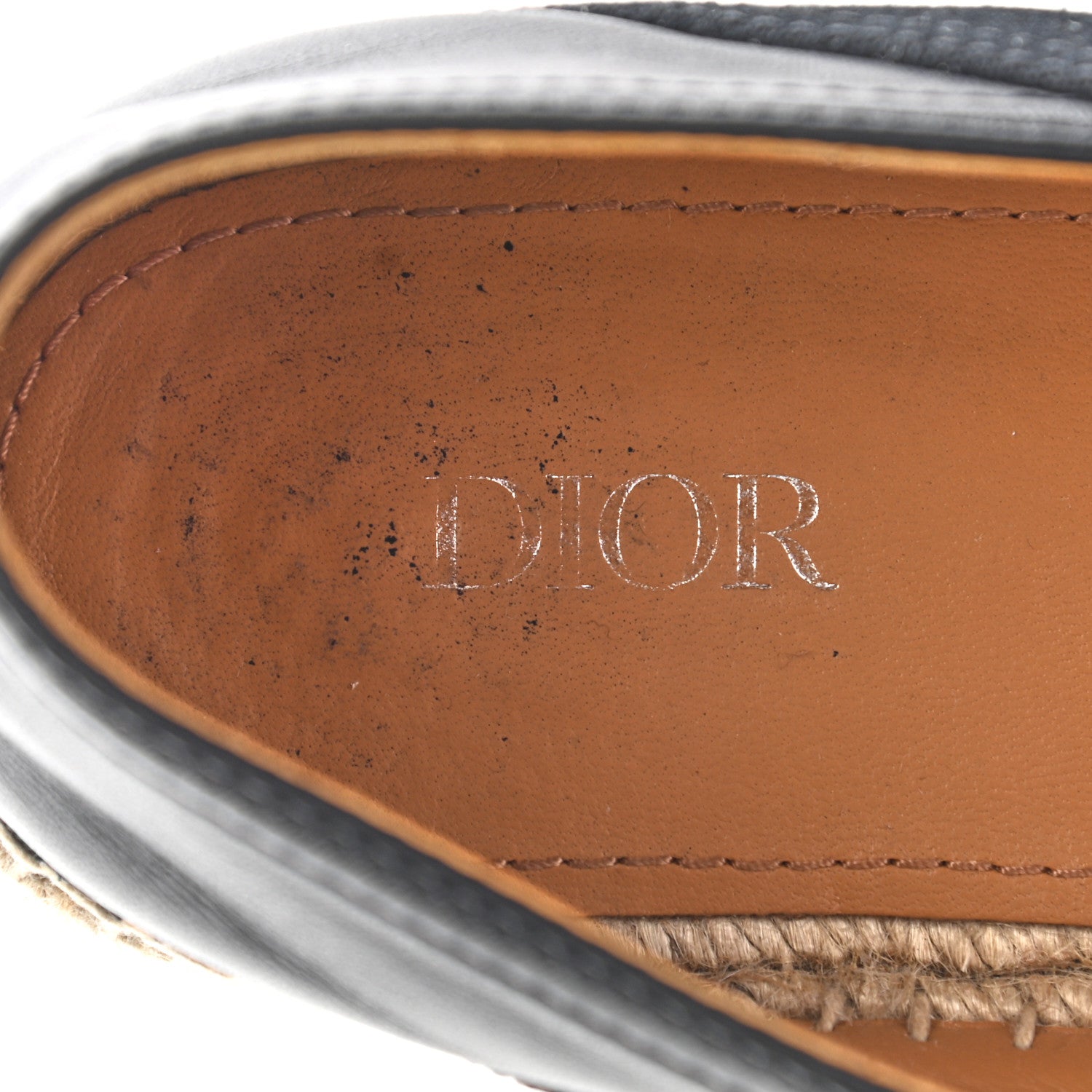 Christian Dior Canvas Lambskin Mens Logo Espadrilles 42 Black 8 of 13