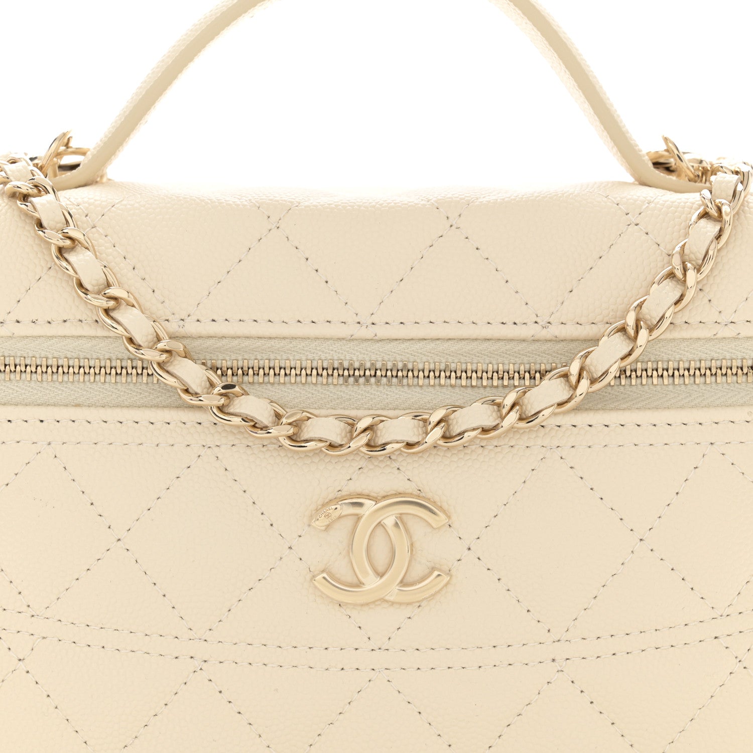 Chanel Caviar Quilted Trendy Handle Slim Vanity Ecru 8 of 11