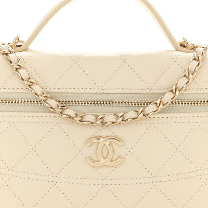 Chanel Caviar Quilted Trendy Handle Slim Vanity Ecru 8 of 11
