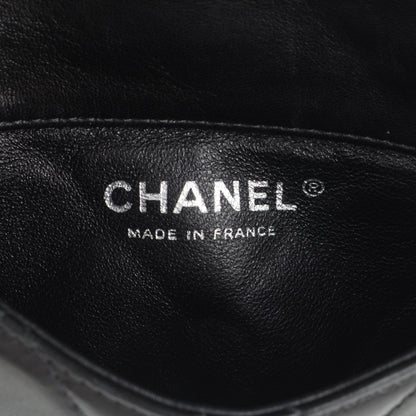 Chanel Lambskin Quilted Mineral Nights Flap Wristlet Black 6 of 7