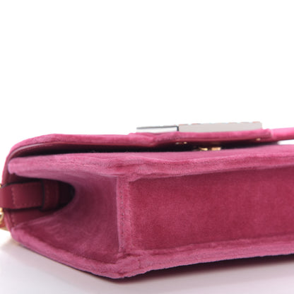 Gucci Velvet Crystal Square G Shoulder Bag Light Raspberry Rose 6 of 13