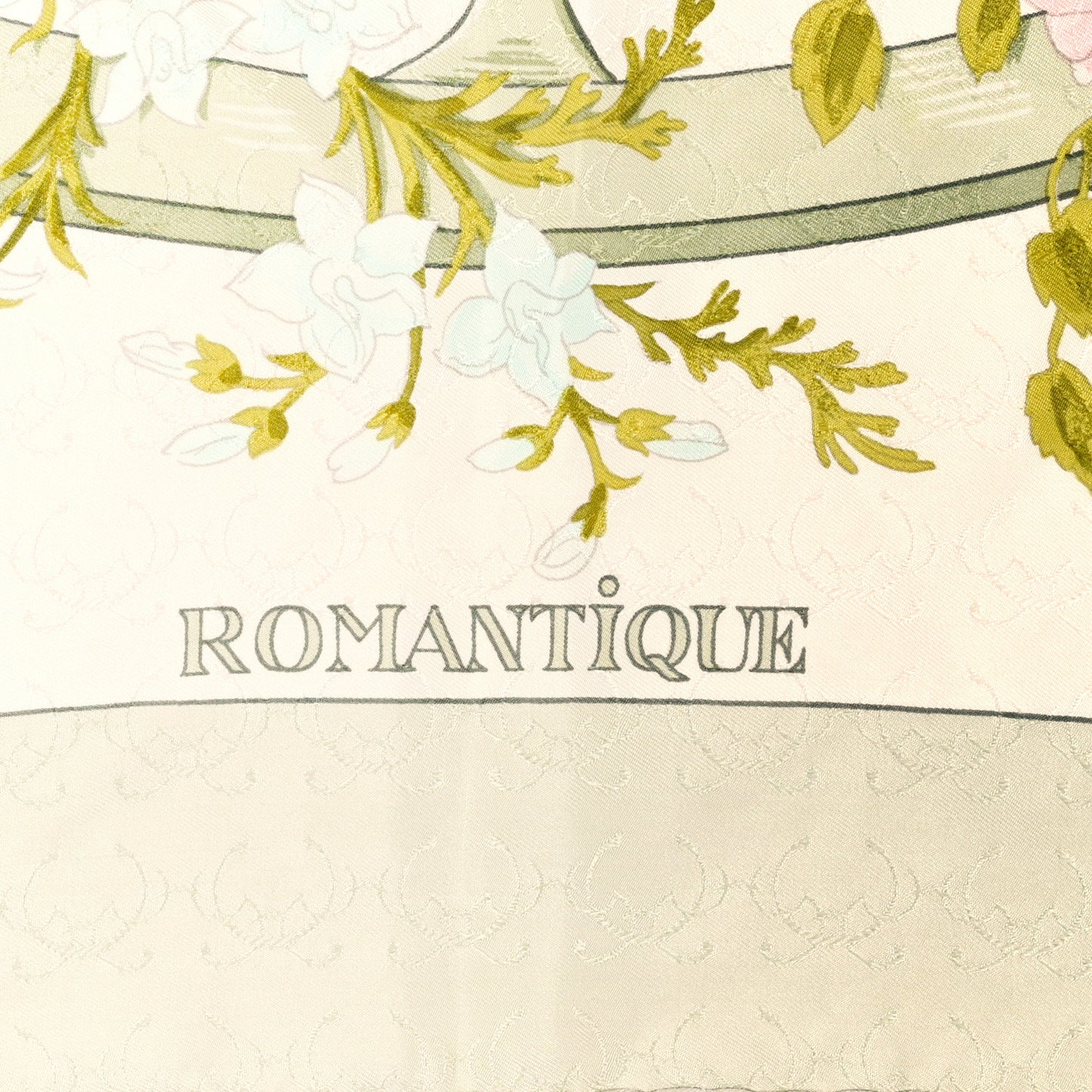 Jacquard Silk Romantique Scarf 90