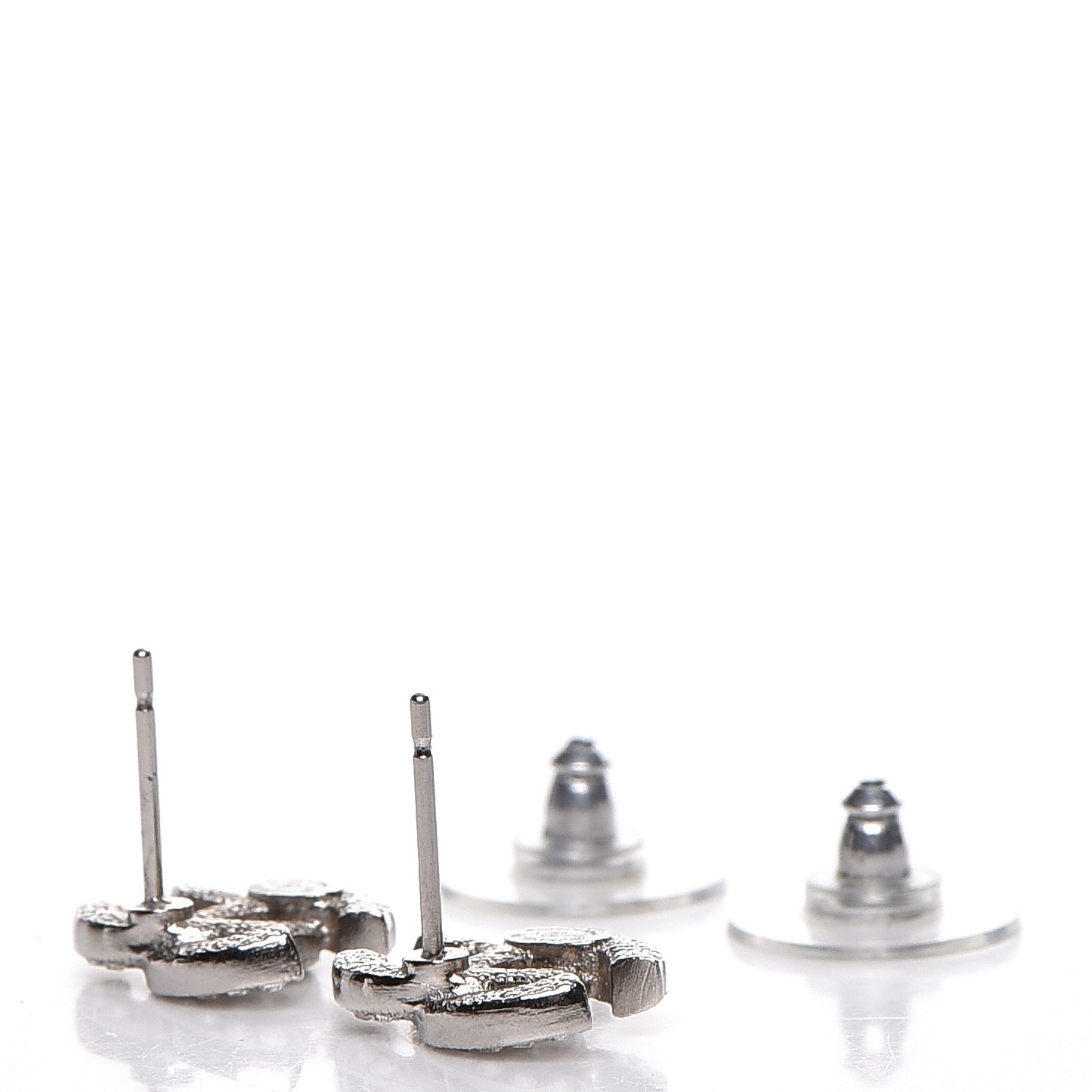 Crystal CC Earrings Silver