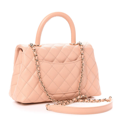 Chanel Caviar Quilted Mini Coco Handle Flap Light Pink 4 of 11