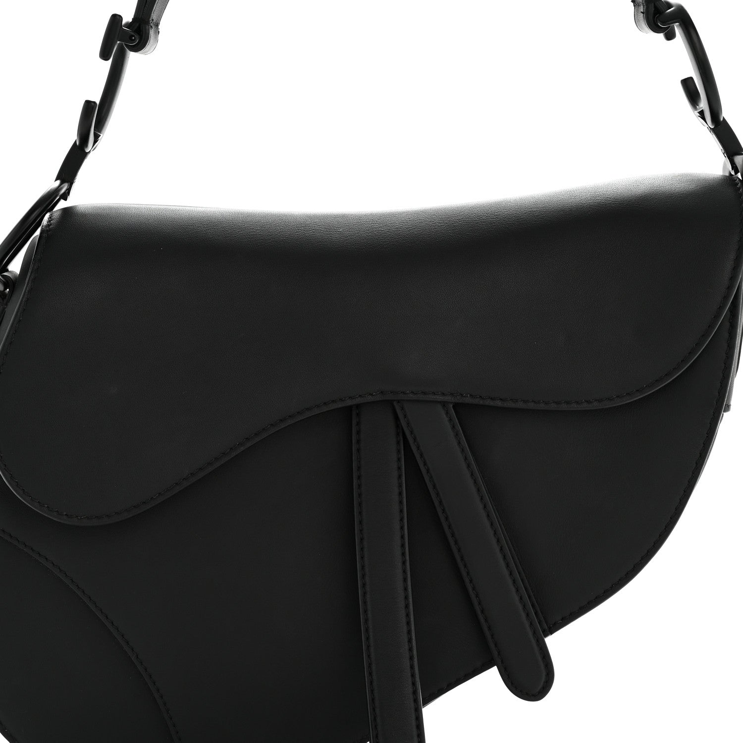 Christian Dior Ultra Matte Calfskin Saddle Bag Black 8 of 13