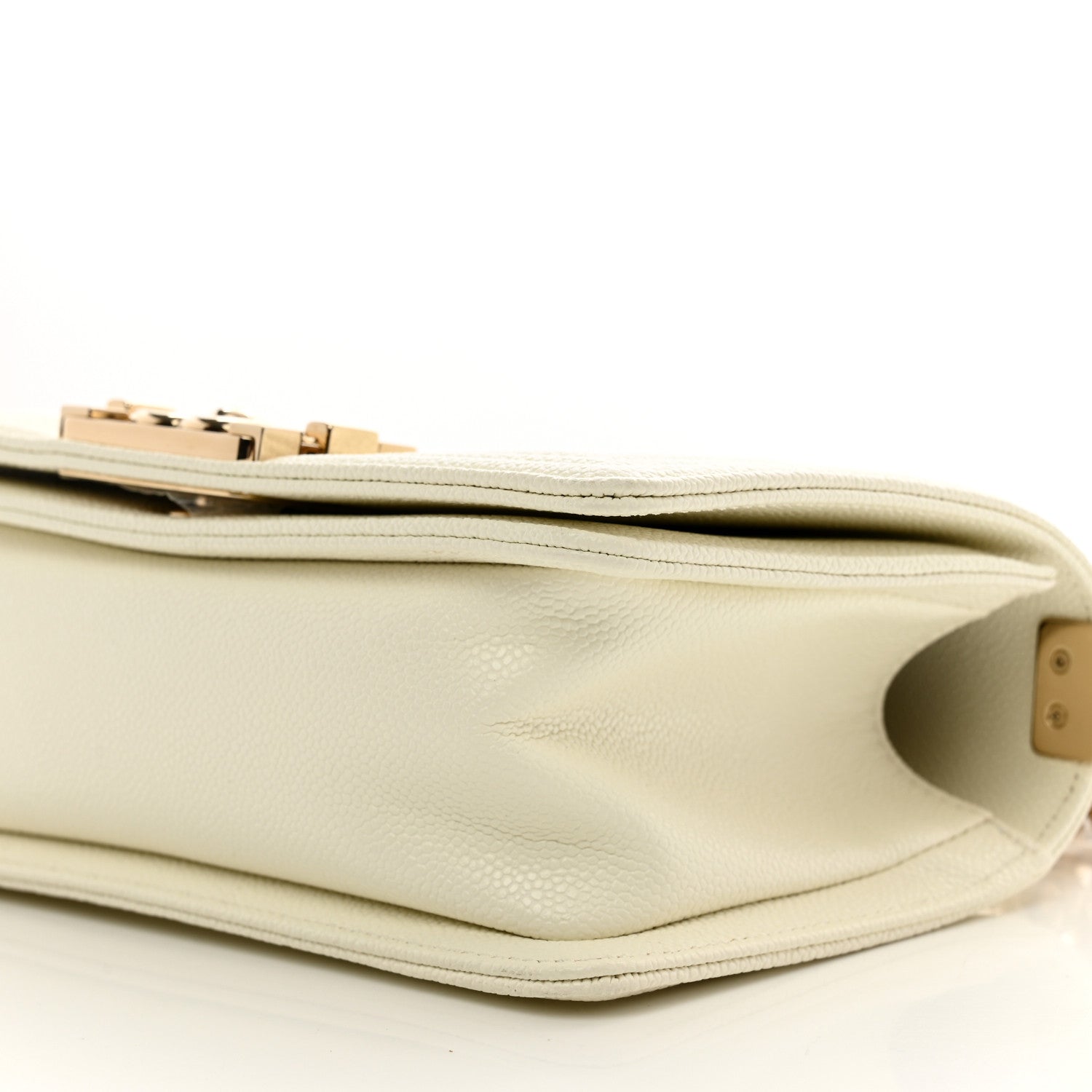 Chanel Caviar Quilted Small Boy Flap White 10 of 11