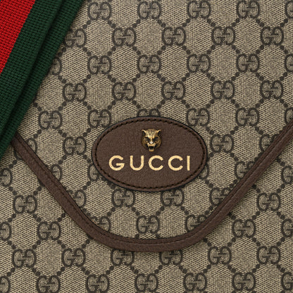 Gucci GG Supreme Monogram Web Medium Neo Vintage Flap Messenger Bag Beige New Acero 8 of 12