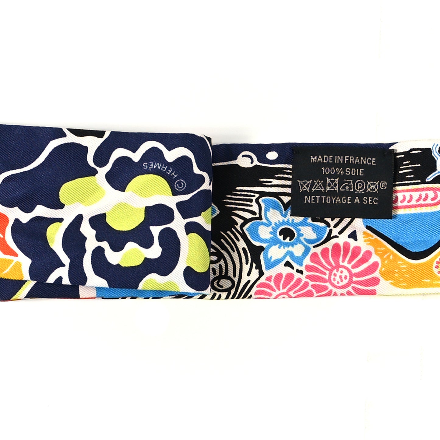 Silk Bingata Twilly Vert Black Saumon