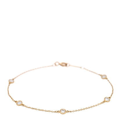 Tiffany 18K Yellow Gold Diamond .35ctw Elsa Peretti Diamonds by the Yard Station Bracelet 1 of 3