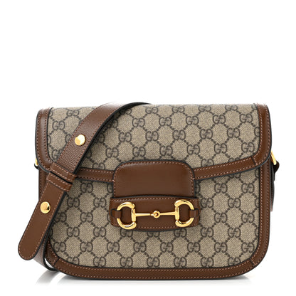 Gucci GG Supreme Monogram Horsebit 1955 Shoulder Bag Beige Brown Sugar 1 of 10