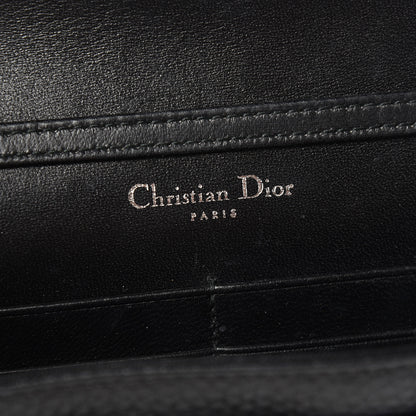 Christian Dior Grained Calfskin Diorama Wallet on Chain Pouch Black 6 of 13