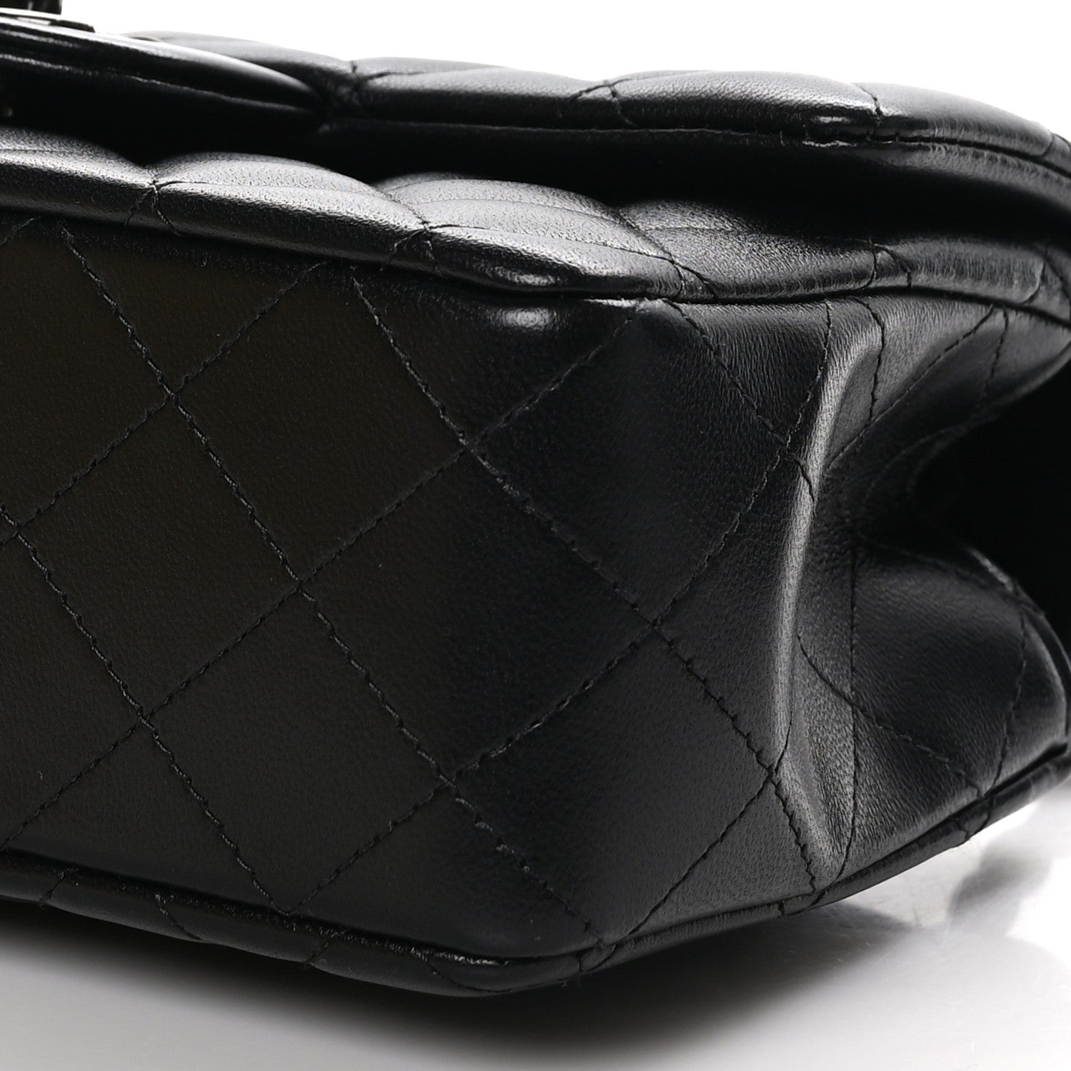 Chanel Lambskin Quilted Mini Top Handle Rectangular Flap So Black 9 of 10