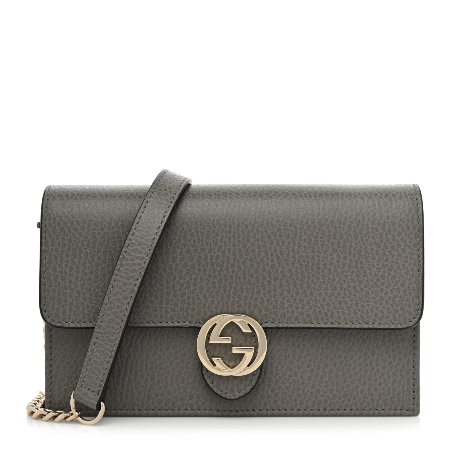 Dollar Calfskin Interlocking G Chain Wallet Loess
