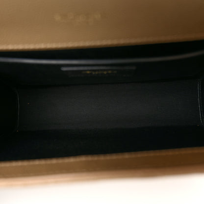Saint Laurent Grain De Poudre Textured Mixed Matelasse Medium Triquilt Monogram Satchel Dark Latte 5 of 9