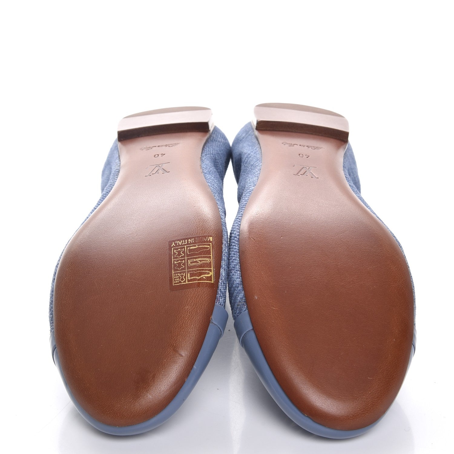 Louis Vuitton Canvas Elba Ballerina Flats 40 Marine 5 of 8