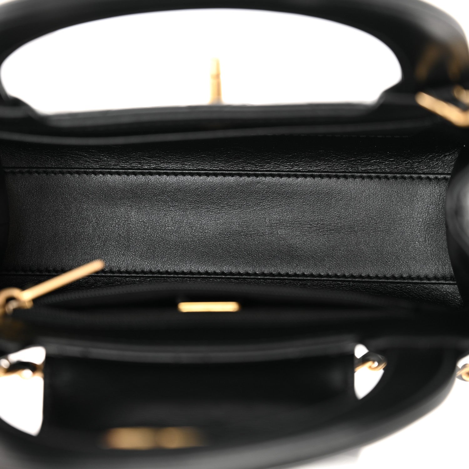 Chanel Shiny Aged Calfskin Quilted Nano Kelly Shopper Black 5 of 10