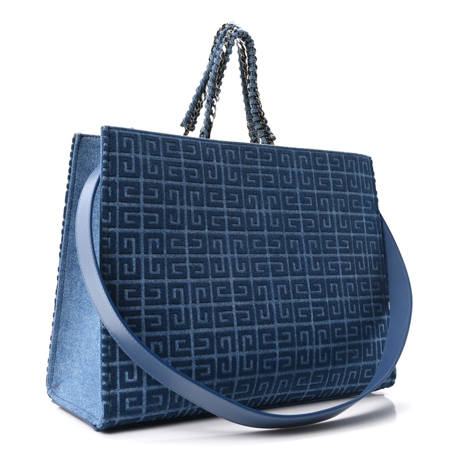 Givenchy Denim 4G Medium Chain Tote Blue 3 of 10