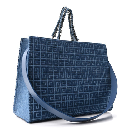 Givenchy Denim 4G Medium Chain Tote Blue 3 of 10