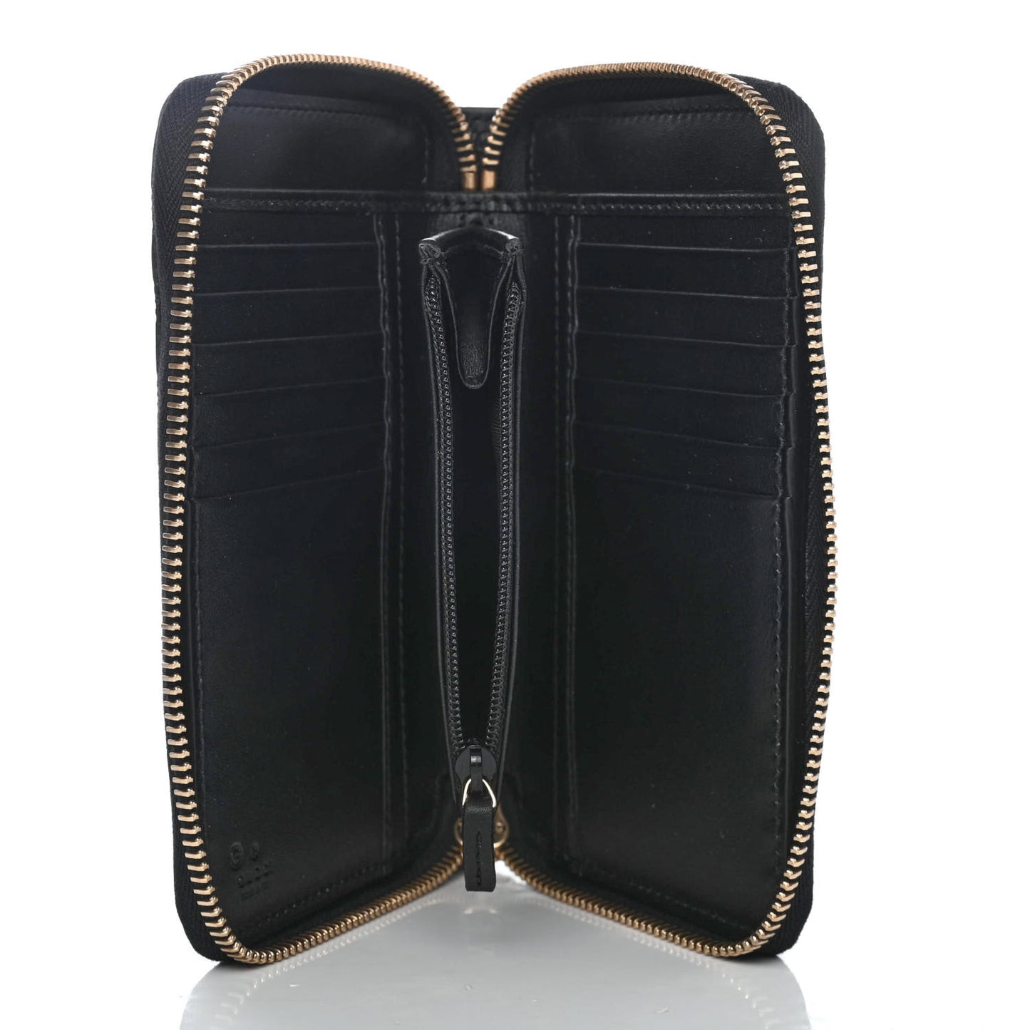 Soft Microguccissima Zip Around Organizer Wallet Black